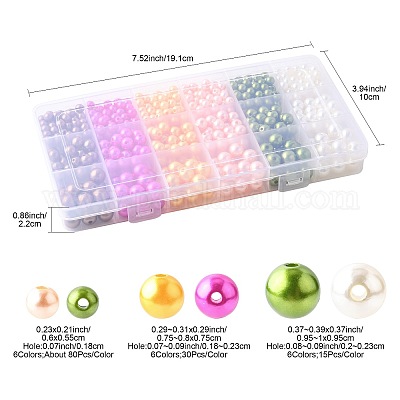 750 шт. 18-цветные бусины из АБС-пластика OACR-FS0002-37-1