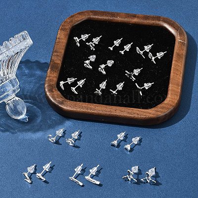 2 пара сережек-гвоздиков из сплава для женщин EJEW-FS0001-27A-1