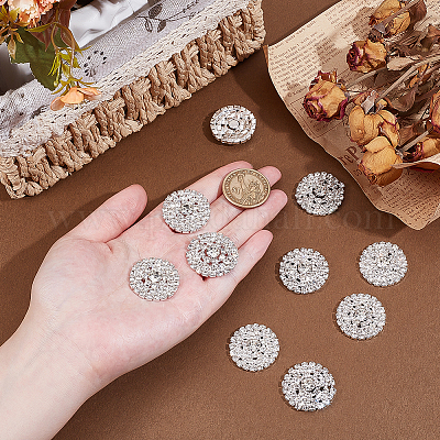 Кабошоны из сплава со стразами FIND-PH0026-39S-1