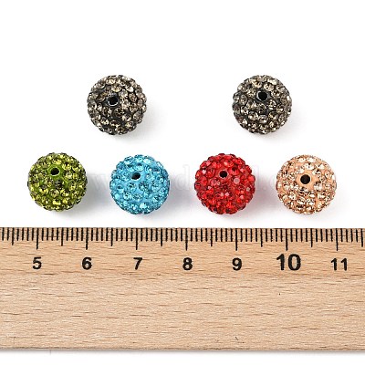 Бусины с класс А стразами RB-B027-30-1