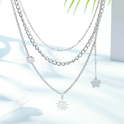 20 шт. подвески из нержавеющей стали 201 двух цветов STAS-UN0051-30-1