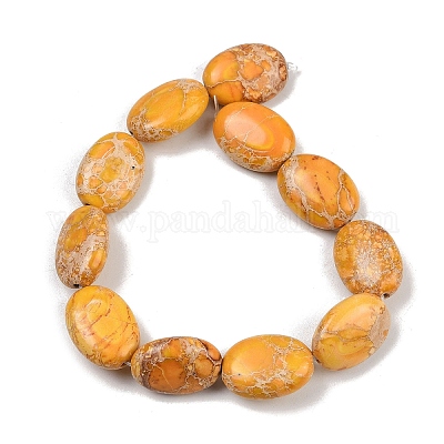 Нити бусин из окрашенного натурального регалита/императорской яшмы/морского осадка яшмы G-S397-B01-13x18-1