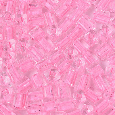 Прозрачные внутри цветные стеклянные бусины SEED-T007-11H-1