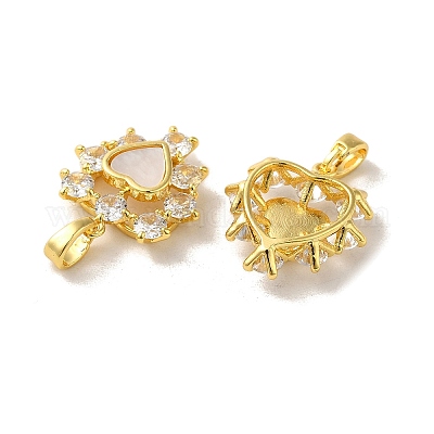 Латунные микро проложить кубического циркония подвески KK-H461-03G-1