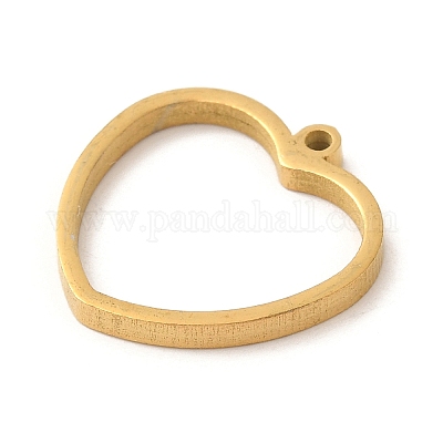 Ионное покрытие (ip) 304 нержавеющая сталь подвеска в форме сердца со стразами STAS-U025-13G-1