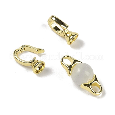 Кошачий глаз с латунными складными застежками G-G141-03G-08-1