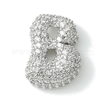 Подвески из латуни с покрытием из прозрачного кубического циркония KK-S378-01P-B-1