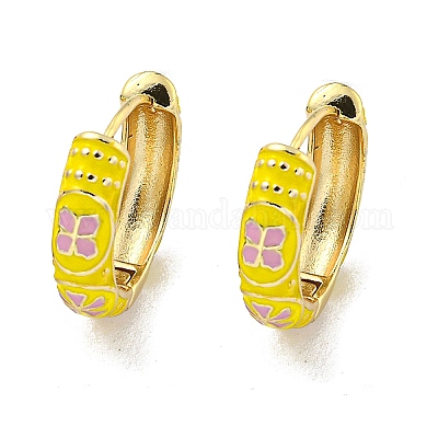 Латунные серьги обруча EJEW-C088-32G-1