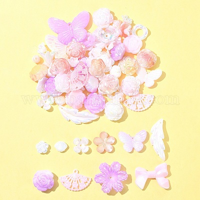 Радужное переливчатое покрытие акриловыми бусинами OACR-FS0001-99A-1