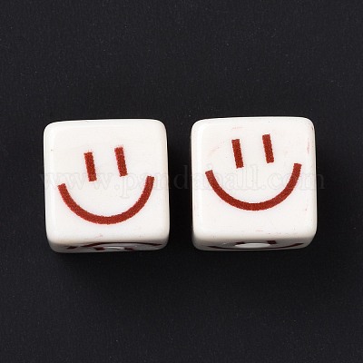 Непрозрачные печатные бусы акриловые MACR-C007-01L-1