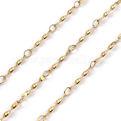 Ионное покрытие (ip) цепей из нержавеющей стали 304 ручной работы с витыми звеньями CHS-G025-07G-1