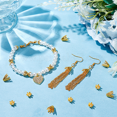 100 шт. 2-х стильный латунный колпачок для бусины KK-NB0003-25-1