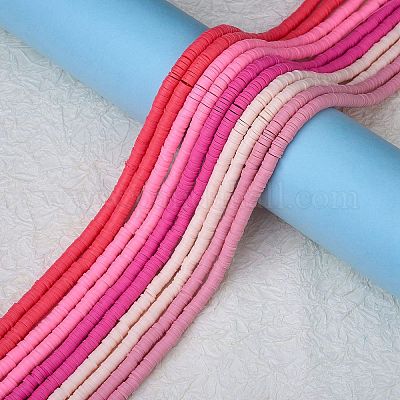 10 нить 5 цвета плоские круглые бусины ручной работы из полимерной глины CLAY-SZ0002-02C-1