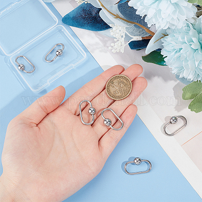 6 шт. подвески-замки с винтовым карабином из нержавеющей стали 304 STAS-UN0060-18-1