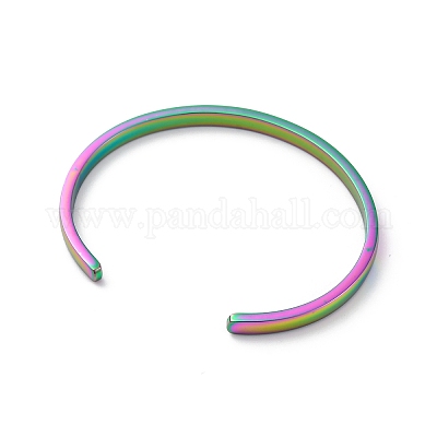 Браслеты-манжеты из нержавеющей стали 304 с ионным покрытием (IP) STAS-I110-10-4mm-M-1