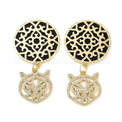 Латунные микро проложить кубического циркония большие кулоны KK-S526-59G-1