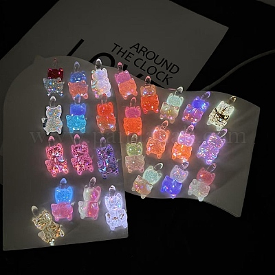 Светящиеся кабошоны из прозрачной смолы CRES-L045-17-1