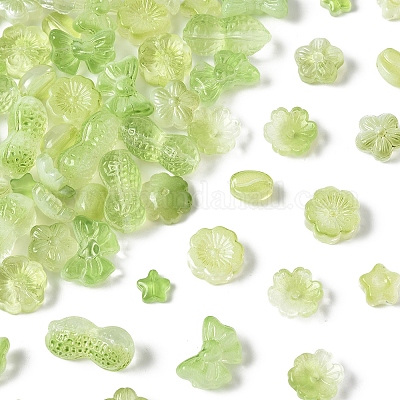 120шт 8 стиля прозрачные стеклянные бусины DGLA-FS0001-17-1