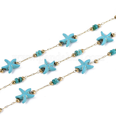 Цепи ручной работы из нержавеющей стали 316 в форме морской звезды CHS-N006-03D-G-1