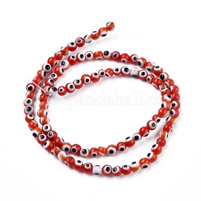 Ручной сглаз бусины круглые пряди из бисера X-LAMP-L055-4mm-10-1