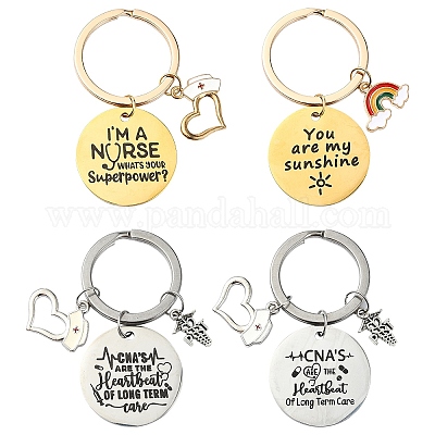 Брелок из нержавеющей стали и сплава 304 KEYC-YW00096-01-1