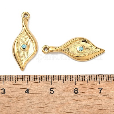 Подвески из нержавеющей стали 304 со стразами&nbsp;STAS-L308-10G-1