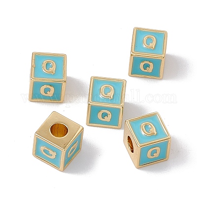 Стойки покрытие латунь эмаль бисер KK-B060-04G-06Q-1