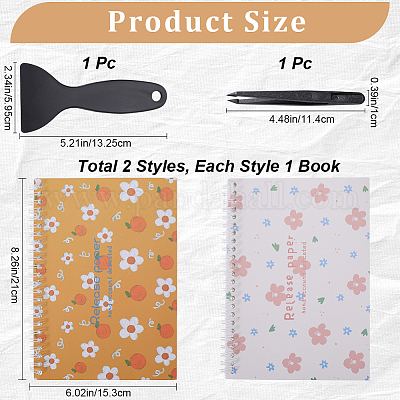 Блокнот для сбора наклеек формата А5 с отрывными листами на спирали AJEW-CP0007-85B-1