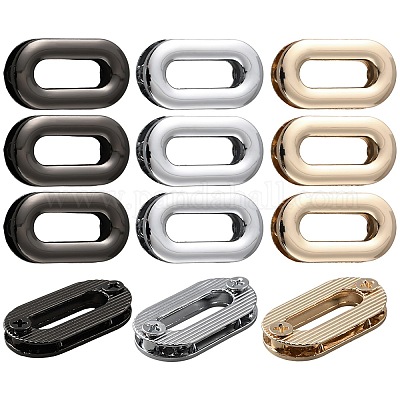 12 шт. 3-цветная вкручивающаяся люверсная фурнитура из цинкового сплава&nbsp;FIND-GF0003-24-1