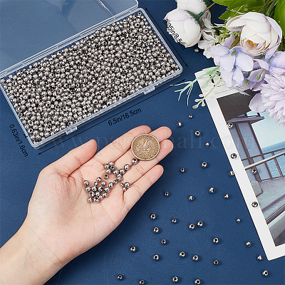 1200 шт. 3 бусины из нержавеющей стали 304 STAS-BBC0003-60P-1