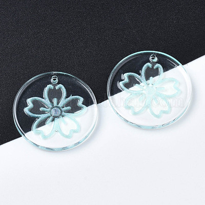 Прозрачные смоляные подвески RESI-N030-004B-1