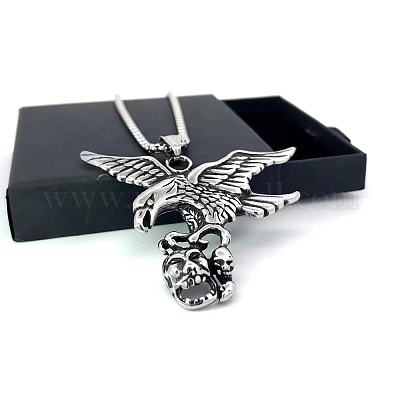 Ожерелья из нержавеющей стали с подвеской в виде орла и черепа для мужчин RH5382-1