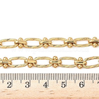 Ожерелье из овальных звеньев из нержавеющей стали 304 с ионным покрытием (IP) для женщин NJEW-B107-07G-01-1