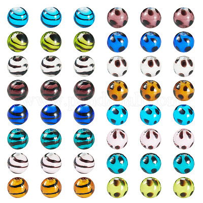 64шт 16 стиля ручной работы бусины лэмпворк LAMP-TA0001-59A-1