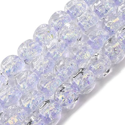 Нити из фольгированных бусин лэмпворк ручной работы FOIL-C002-01A-1