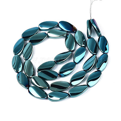 Стеклянные бусины с гальваническим покрытием &nbsp;EGLA-N055-02M-1