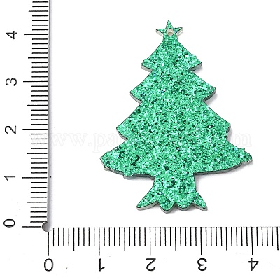 Подвески из прозрачного акрила с принтом OACR-P036-02A-1