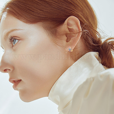 40 шт. 2 стиля латунная стойка гальванизированная фурнитура для сережек-клипс FIND-BBC0015-83-1