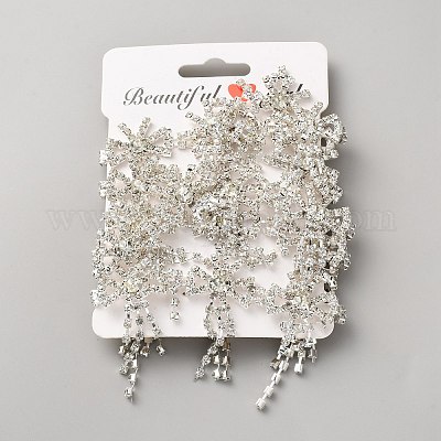 Ромбовидные хрустальные стеклянные стразы чашки цепочки DIY-WH20032-48P-02-1