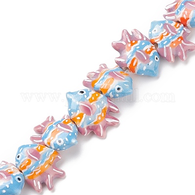 Фарфоровые бусины ручной работы&nbsp;PORC-G002-54G-1