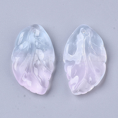 Двухцветные прозрачные стеклянные подвески X1-GLAA-T013-02-D02-1