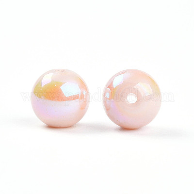 Гальванизированные стеклянные жемчужные бусины EGLA-T021-14C-08-1