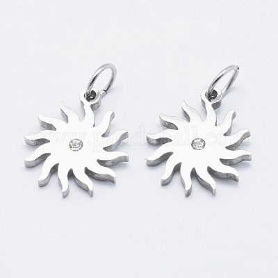 Подвески из экологически чистой хирургической нержавеющей стали 316 с микропаве из кубического циркония RB-I078-72P-NR-1