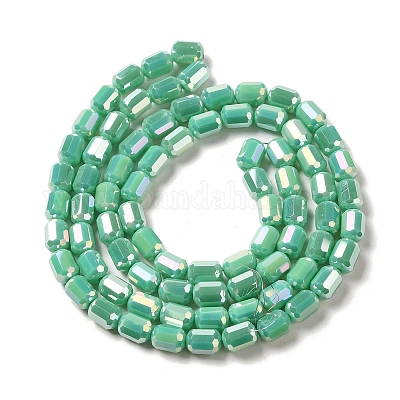 Стеклянные бусины с гальваническим покрытием  EGLA-D031-01B-1