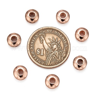 Латунные микро проложить кубического циркония бусы ZIRC-F001-121RG-1