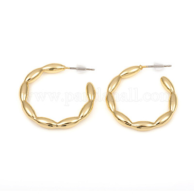 Латунь серьги EJEW-G282-02G-1