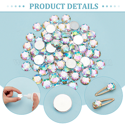 110 шт. кабошоны из смоляных стразов RESI-FG0001-04-1