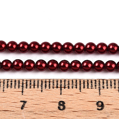 Выпечка из окрашенного перламутрового стекла жемчужные бусинки HY-N002-3mm-A13-1