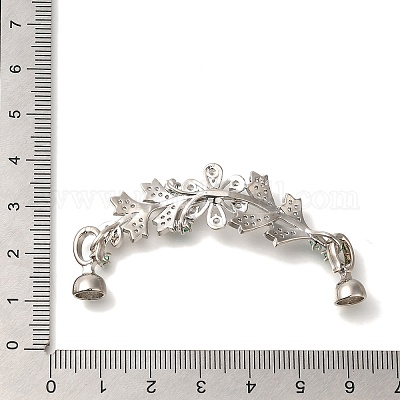 Латунные микро проложить кубического циркония раз за застежками KK-K389-005P-1