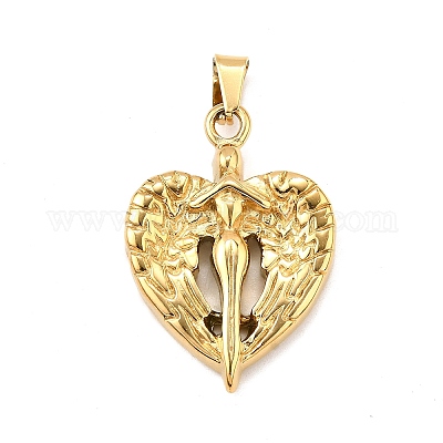 Подвески богиня с крылом из нержавеющей стали 304 STAS-M121-04G-1